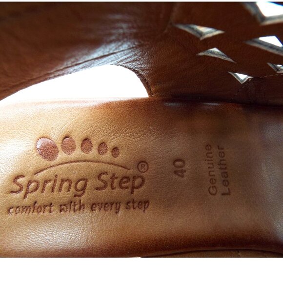 Spring Step Dorotha Black Leather Sandals Size 40 EUR Size 9 US - Picture 11 of 11